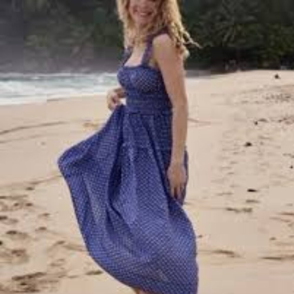 Doen Marianne Dress Navy Blue